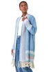 Roman Light Blue Patterened Fringe Cardigan - Size 14 Image 1