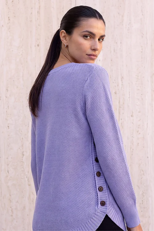 Roman Violet Textured Curved Hem - 10 Image 3