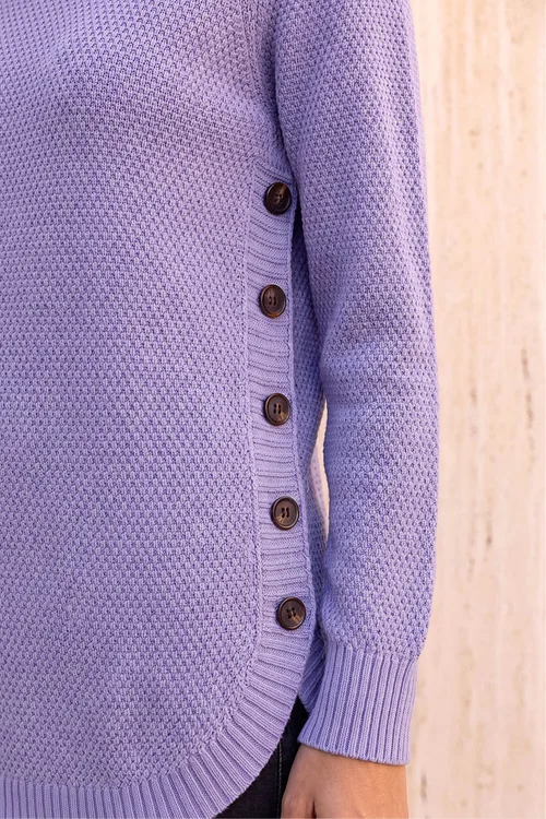 Roman Violet Textured Curved Hem - 10 Image 4