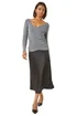Roman Grey Wrap Button Detail Knit Jumper - Size 10 Image 2