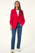 Roman Red Petite Ruched Buttoned Blazer - 14 Image 3