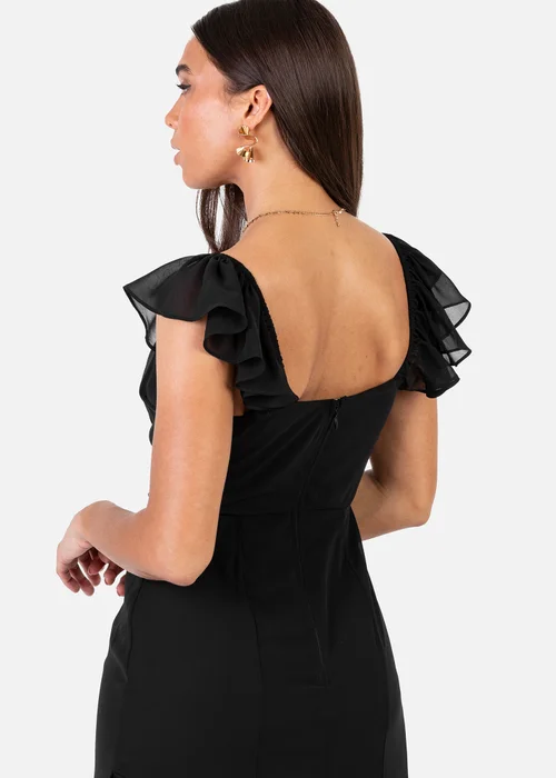 Anaya With Love Recycled Black Ruffle Maxi Dress - 16 Image 4