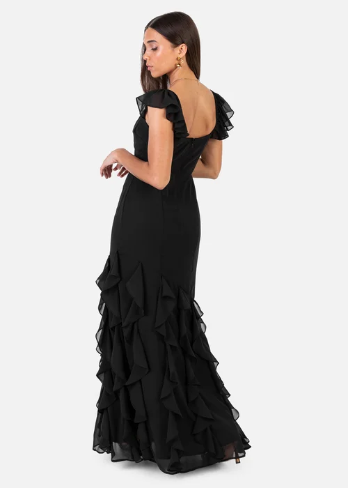 Anaya With Love Recycled Black Ruffle Maxi Dress - 16 Image 2
