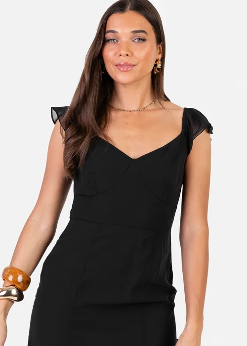 Anaya With Love Recycled Black Ruffle Maxi Dress - 16 Image 3