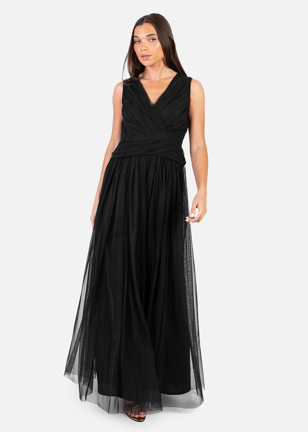 Anaya With Love Recycled Black Sleeveless V Neck Maxi Dress - 22 Image 1