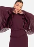 Anaya With Love Maroon Oversized Ruffle Sleeve Maxi Dress - 20 Image 3