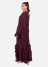 Anaya With Love Maroon Oversized Ruffle Sleeve Maxi Dress - 20 Image 2