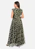 Anaya With Love Recycled Black Floral Flutter Sleeve V Neck Maxi Dress - 26 Image 2