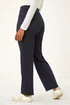 Roman Navy Petite Straight Leg Ponte Stretch Trouser - 18 Image 3