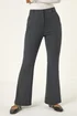 Roman Dark Grey Long Bootcut Stretch Trousers - 12 Image 4