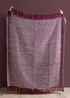 Catherine Lansfield Stab Stitch Blanket Throw Plum (125x150cm) - One Size Image 3