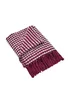 Catherine Lansfield Stab Stitch Blanket Throw Plum (125x150cm) - One Size Image 5