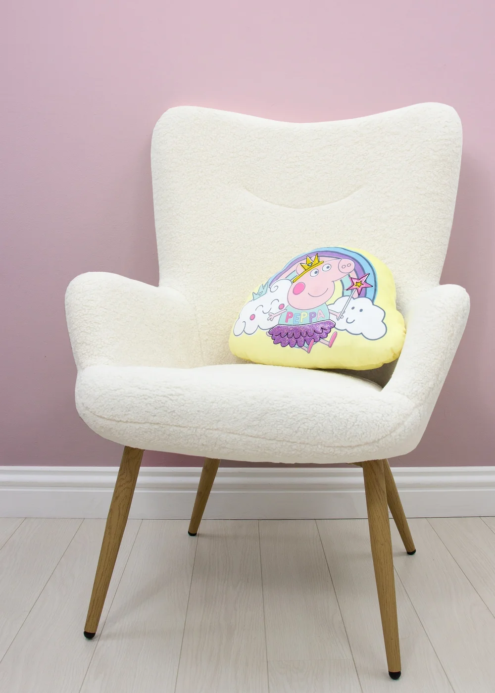 Peppa Pig Yellow Wand Shaped Cushion - One Size Image 2