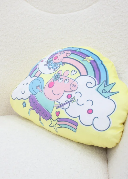 Peppa Pig Yellow Wand Shaped Cushion - One Size Image 3