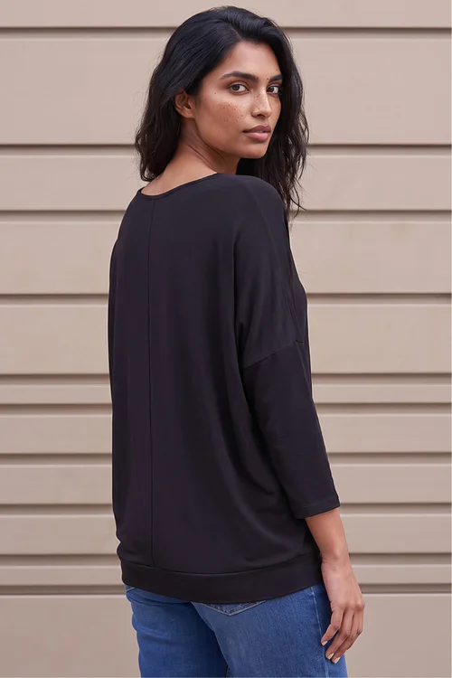 Roman Black V-Neck Jersey Stretch T-Shirt - 20 Image 4