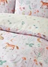 Catherine Lansfield Enchanted Twilight Animals Reversible Duvet Cover Set Lilac - Single Image 4