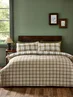 Catherine Lansfield Kelso Check Reversible Duvet Cover Set Burnt Orange - Single Image 2