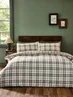 Catherine Lansfield Kelso Check Reversible Duvet Cover Set Burnt Orange - Single Image 1