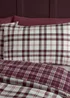 Catherine Lansfield Kelso Check Reversible Duvet Cover Set Plum - Single Image 3