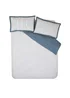 Catherine Lansfield Oxford Pinstripe Reversible Duvet Cover Set Navy - Single Image 5