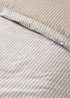 Catherine Lansfield Oxford Pinstripe Reversible Duvet Cover Set Natural - Single Image 4