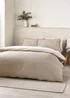 Catherine Lansfield Oxford Pinstripe Reversible Duvet Cover Set Natural - Single Image 2