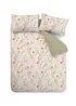 Catherine Lansfield Brushed Grasmere Floral Cotton Reversible Duvet Cover Set Green - Single Image 5