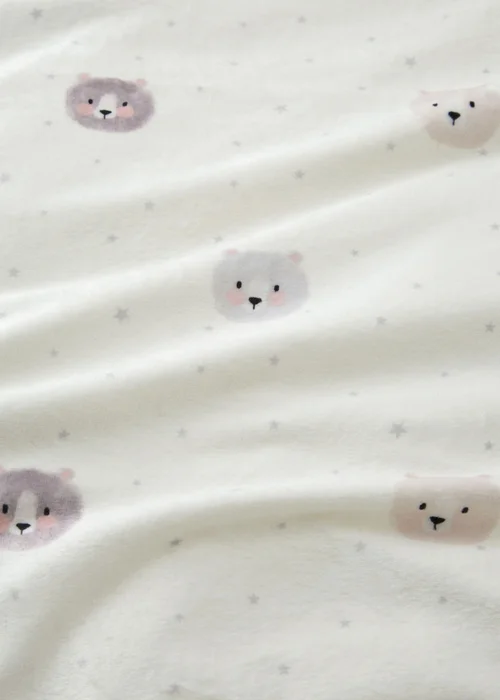 Catherine Lansfield Cosy Bear So Soft Duvet Cover Set Natural - Single Image 4