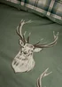 Catherine Lansfield Stag Check Reversible Duvet Cover Set Soft Green - Single Image 4