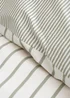 Bianca Fine Linens Green Hampton Stripe Cotton Reversible Duvet Cover Set - Single Image 4