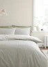 Bianca Fine Linens Green Hampton Stripe Cotton Reversible Duvet Cover Set - Single Image 2