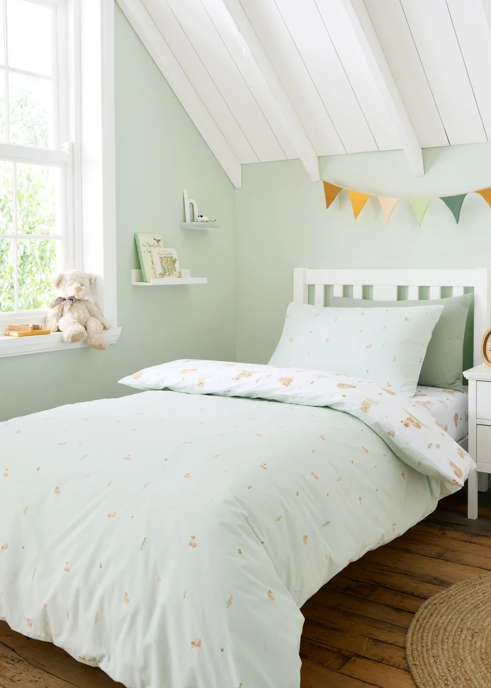 Bianca Fine Linens Mini Moo Cow Reversible Cotton Duvet Cover Set White - Junior Image 2