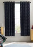 Catherine Lansfield Rainbow Rockets Fully Reversible Eyelet Curtains Black - 66W X 72D (168x183cm) Image 3