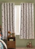 Catherine Lansfield Fox and Woodland Friends Fully Reversible Eyelet Curtains Green - 66W X 72D (168x183cm) Image 4