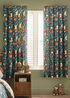 Catherine Lansfield Fox and Woodland Friends Fully Reversible Eyelet Curtains Green - 66W X 72D (168x183cm) Image 3