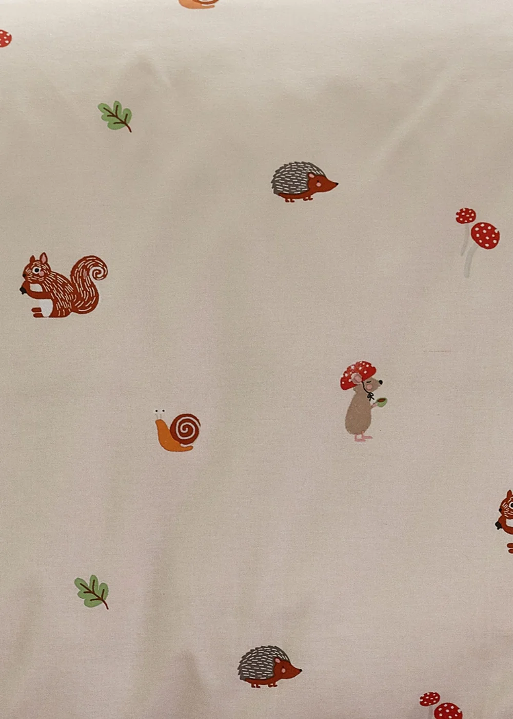 Catherine Lansfield Fox and Woodland Friends Fitted Sheet Cream - Single Image 2