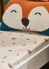 Catherine Lansfield Fox and Woodland Friends Fitted Sheet Cream - Single Image 1