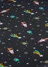 Catherine Lansfield Rainbow Rockets Fitted Sheet Black - Junior Image 2
