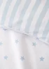 Bianca Fine Linens Mini Star & Stripes Reversible Cotton Duvet Cover Set Blue - Junior Image 4