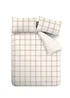 Bianca Fine Linens Natural Oxton Check Cotton Reversible Duvet Cover Set - Single Image 5