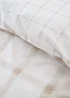 Bianca Fine Linens Natural Oxton Check Cotton Reversible Duvet Cover Set - Single Image 4