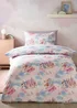 Catherine Lansfield Candy Unicorn So Soft Reversible Duvet Cover Set Pink - Single Image 1