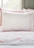 Catherine Lansfield Bow Embroidery Duvet Cover Set White/Pink - Double Image 3