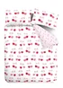 Catherine Lansfield Cherries and Bows Reversible Duvet Cover Set Pink - Single Image 5