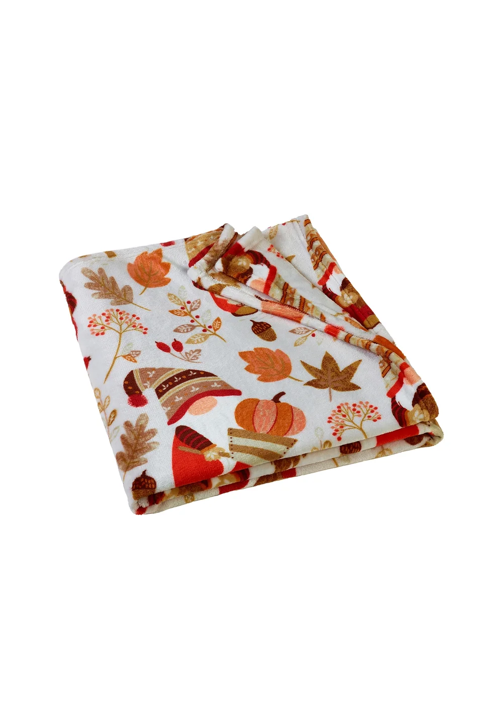 Catherine Lansfield Woodland Gonks Cosy Fleece Blanket Throw Natural - One Size Image 4