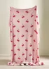 Catherine Lansfield Disco Cherries Cosy Fleece Oversized Blanket Throw Pink - One Size Image 3