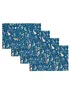 Catherine Lansfield Enchanted Twilight Animals Cotton Dining Placemat 4 Pack Navy Blue - One Size Image 3