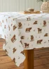 Catherine Lansfield Angus Highland Cow Cotton Table Cloth Natural - 137 x 178cm Image 2