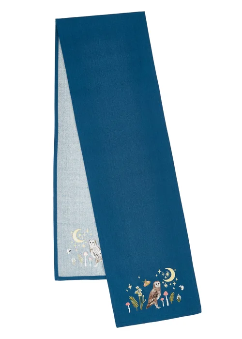 Catherine Lansfield Enchanted Twilight Animals Cotton Dining Table Runner Navy Blue - One Size Image 3