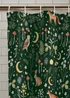 Catherine Lansfield Enchanted Twilight Animals Shower Curtain Forest Green - One Size Image 2
